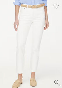 NWT JCREW essential straight white jeans 25P